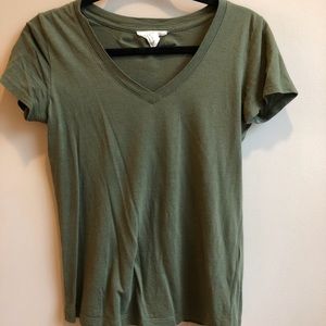 Army Green V-Neck Tee